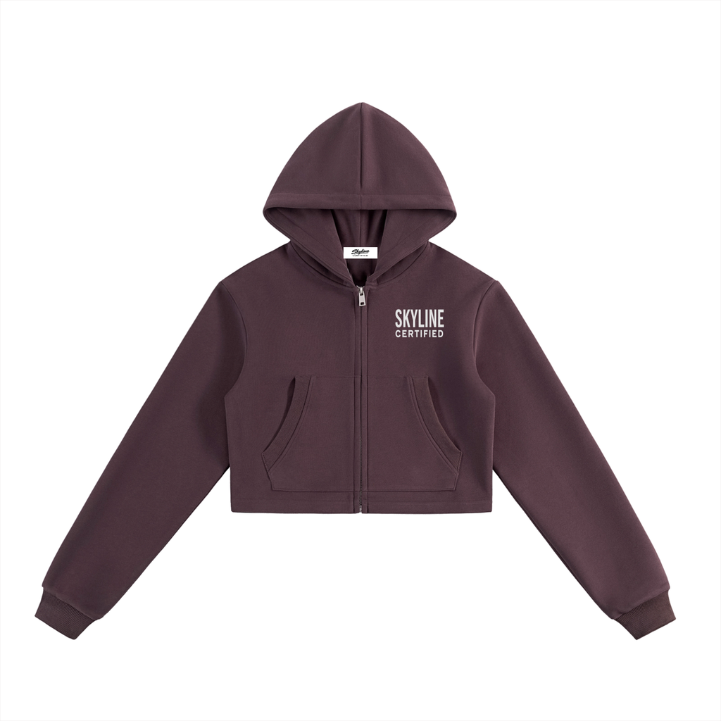Skyline Signature Cropped Zip Hoodie