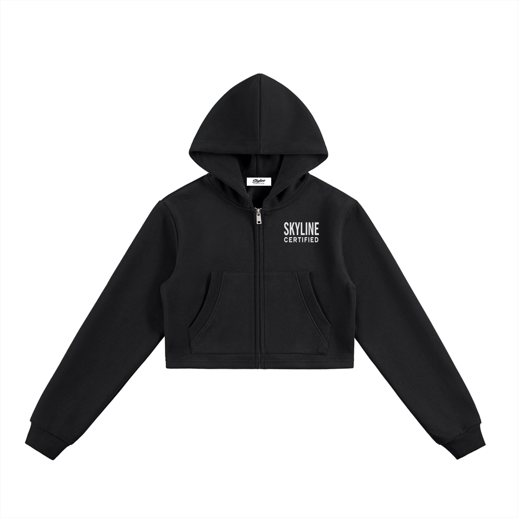 Skyline Signature cropped zip hoodie