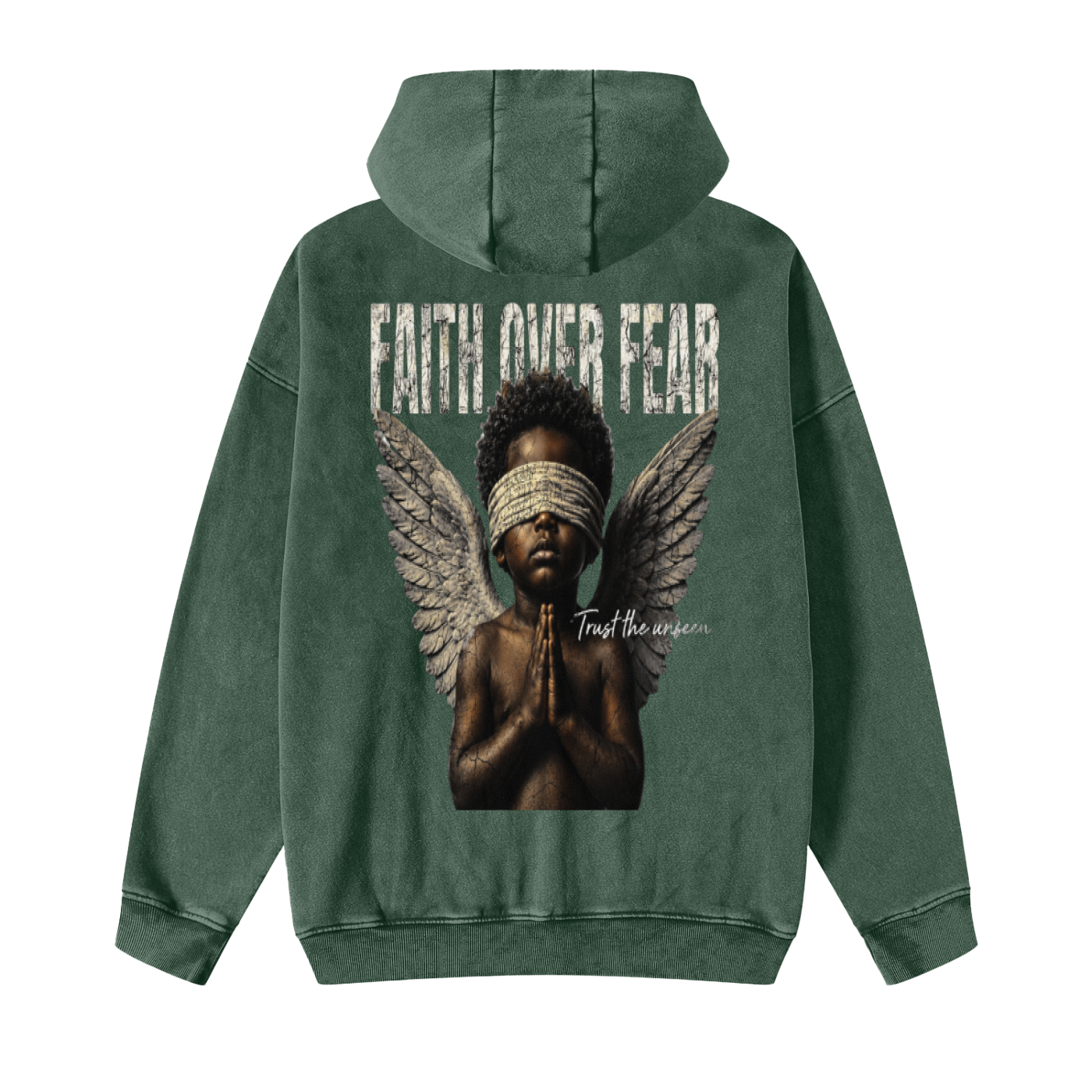 Faith Over Fear Snow-Wash Zip Hoodie