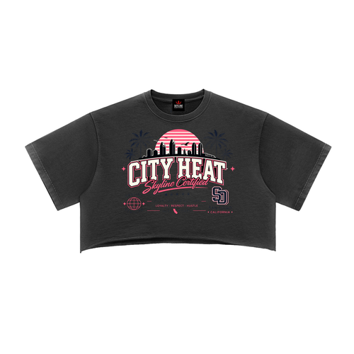 City Heat heavyweight crop tee