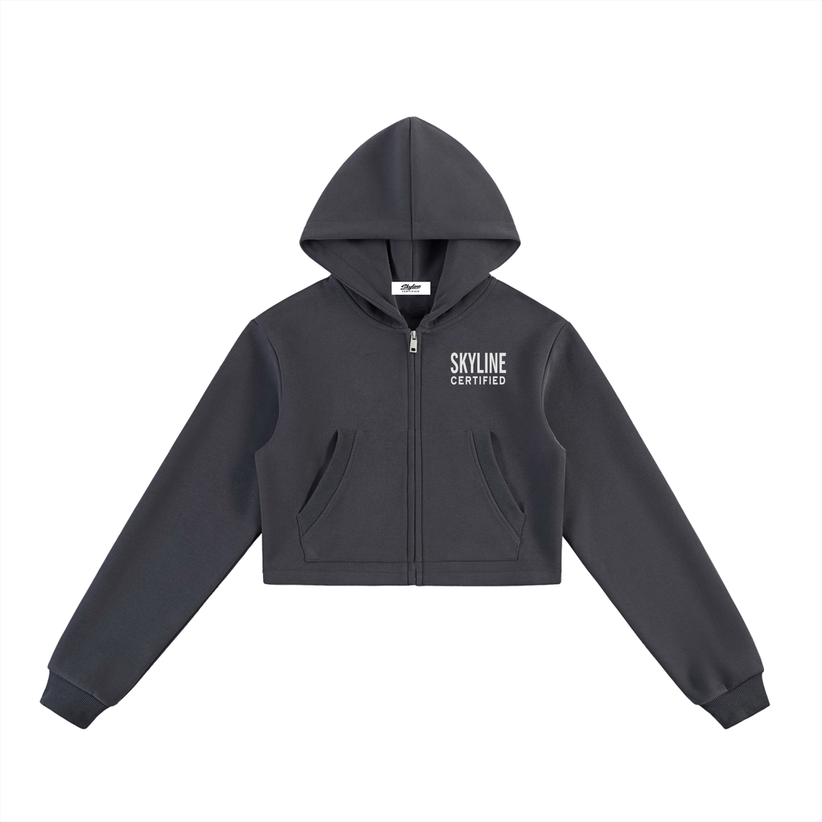 Skyline Signature Cropped Zip Hoodie