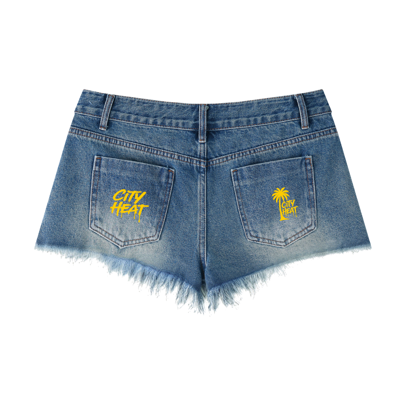City Heat Raw Hem Denim Shorts