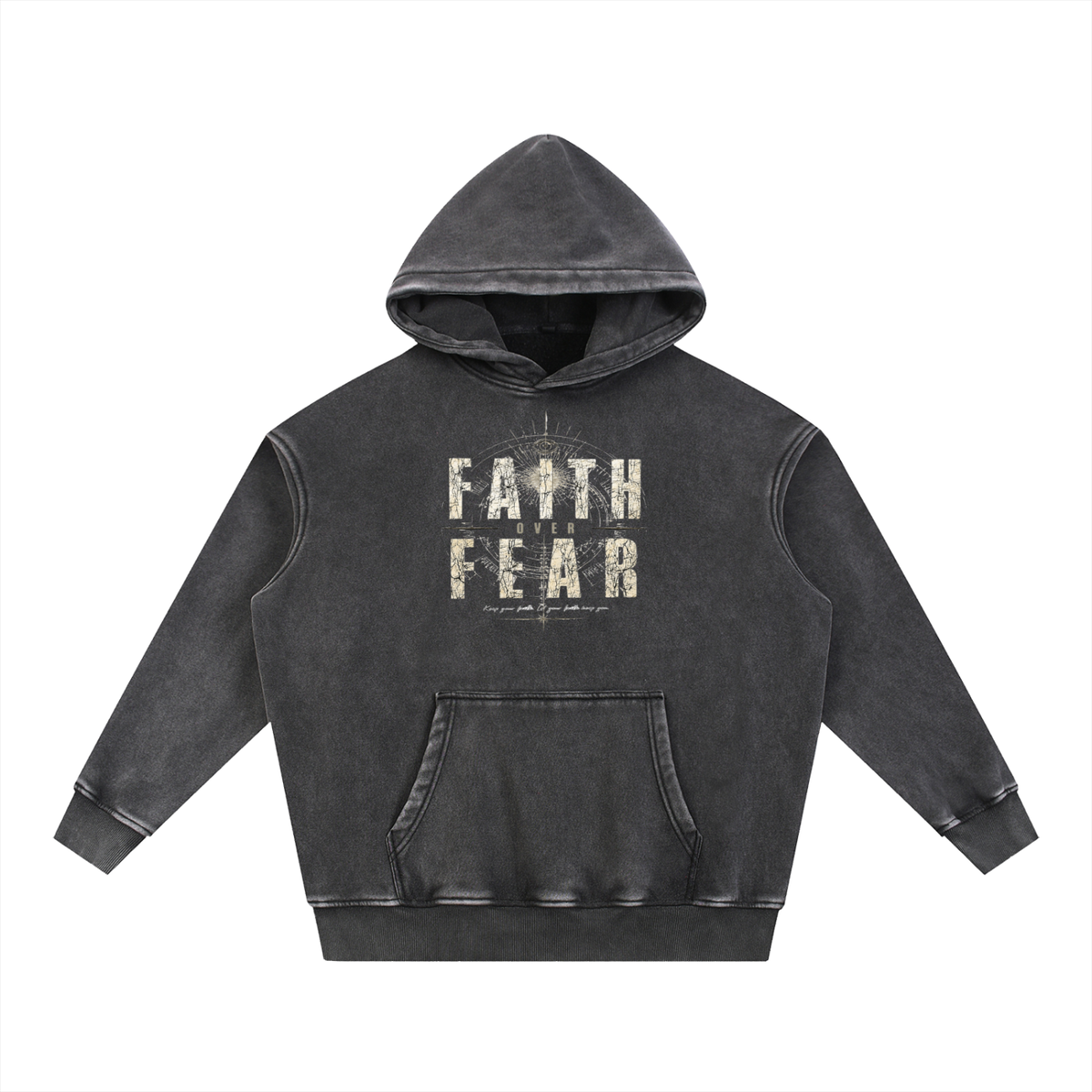 Faith Over Fear Vintage Fleece Hoodie